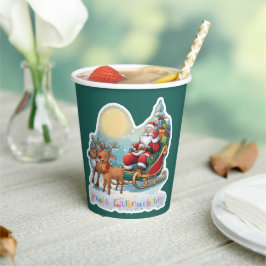 Vasos De Papel Rentierschlitten mit Rudi -