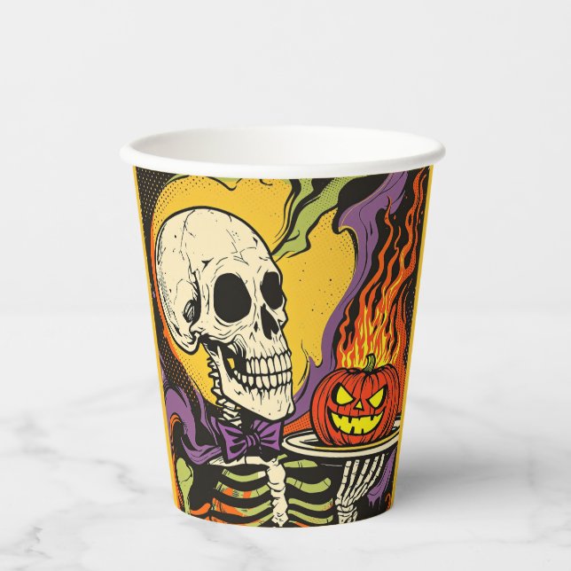 Vasos De Papel Réplica de "Sirviendo a los Scares" de los años 50 (Anverso)