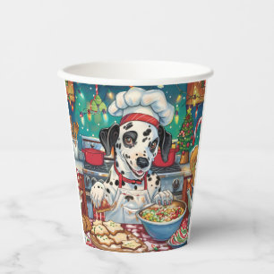 Vasos De Papel Repostería de vacaciones dálmata: Navidad festiva