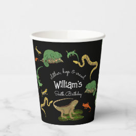 Vasos De Papel Reptile, Lizards, anfibios niños Fiesta de cumplea