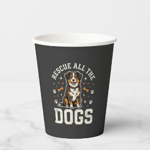 Vasos De Papel Rescata a todos los perros vintage perro