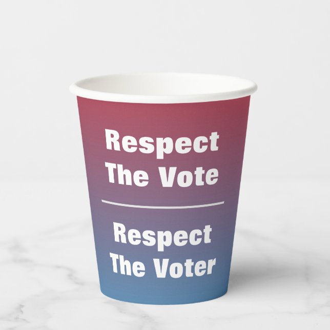 Vasos De Papel Respeto al voto y al votante (Anverso)