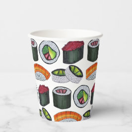 Vasos De Papel Restaurante japonés de comida sushi Maki Rolls