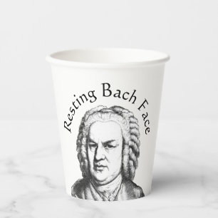 Vasos De Papel Resting Bach Face Classical Music Composer