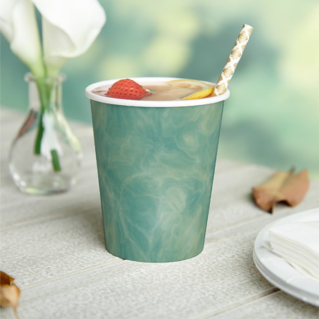 Vasos De Papel resumen de mármol verde (in situ)