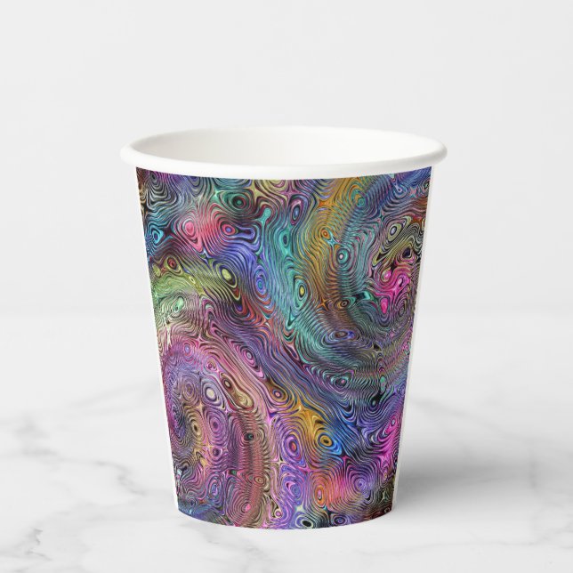 Vasos De Papel Resumen de Swirls (Anverso)