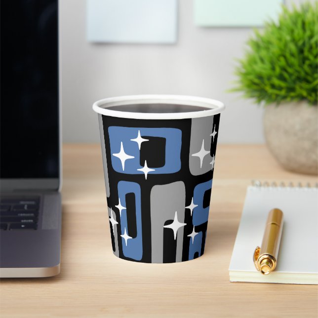 Vasos De Papel Resumen moderno Retro Mid Century (in situ)