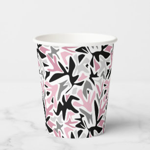 Vasos De Papel Resumen, negro y rosa, joven, píldora moderna de l