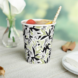 Vasos De Papel Resumen, negro y verde, joven, moderno, creativo