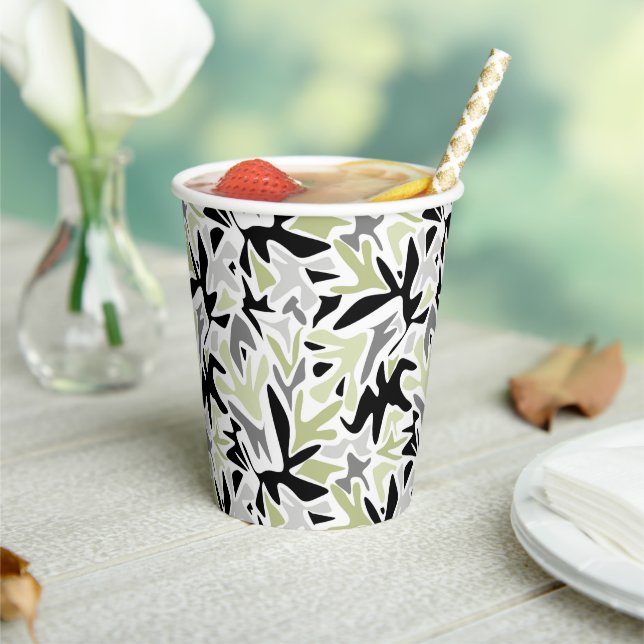 Vasos De Papel Resumen, negro y verde, joven, moderno, creativo (in situ)