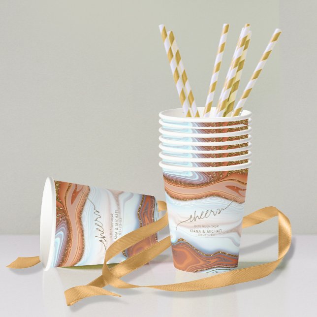 Vasos De Papel Resumen Purpurina Strata Boda Saludos SW ID903 (Subido por el creador)