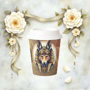 Vasos De Papel Retrato de Steampunk Anubis Fox