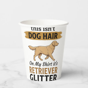 Vasos De Papel Retriever Brillante Amante Perro Divertido Diseño