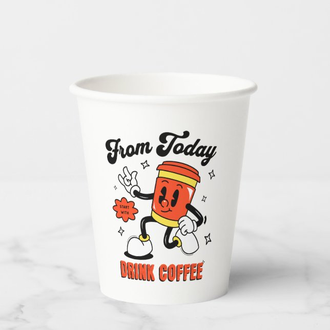 Vasos De Papel Retro-3 Personalizado de café (Anverso)
