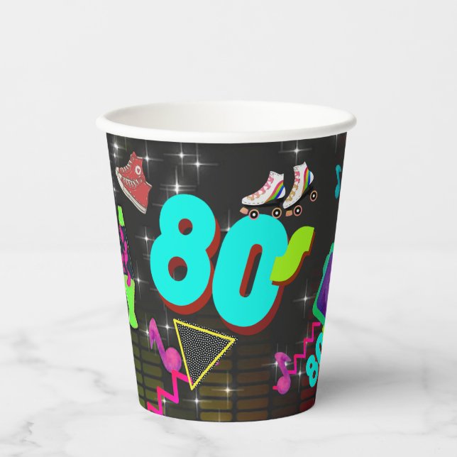 Vasos De Papel Retro 80, retro, cualquier edad (Anverso)