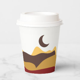 Vasos De Papel Retro Boho Moon