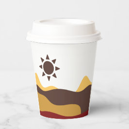 Vasos De Papel Retro Boho Sun