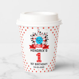 Vasos De Papel Retro Bowling Kids 1st Birthday Party