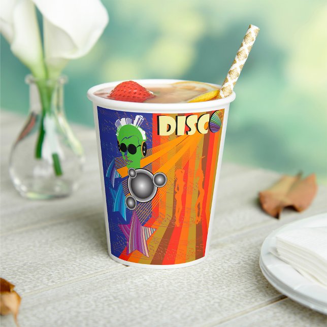 Vasos De Papel Retro Disco Fiesta Funk Art de los 70 (Subido por el creador)
