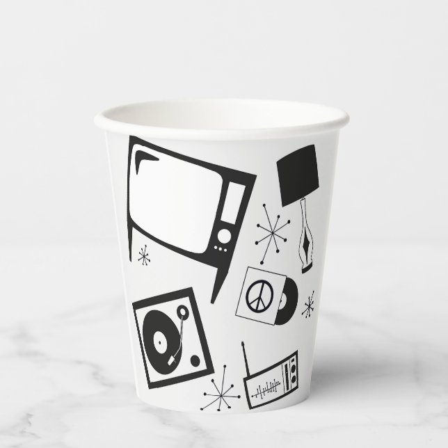 Vasos De Papel Retro, diseños domésticos (Anverso)