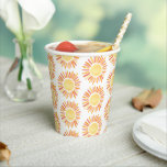 Vasos De Papel Retro First Trip Around the Sun 1st Birthday Party<br><div class="desc">Celebrate your baby's first trip around the sun with fun watercolor suns featuring yellows and orange tones giving a boho look. Give your little sunshine a retro feel to their 1st birthday party with a sun pattern that is gender-neutral,  perfect for all kids.</div>