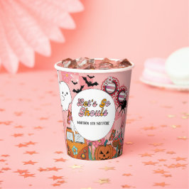 Vasos De Papel Retro Grooy Vayamos a ghoul Halloween Cumpleaños