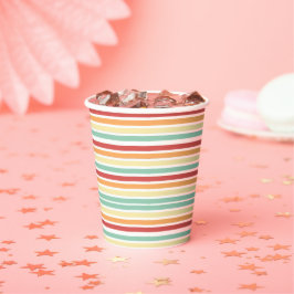 Vasos De Papel Retro Half Daisy Baby Shower