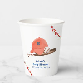 Vasos De Papel Retro LIttle Slugger Baseball Boy Baby Shower 