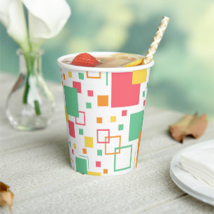 Vasos De Papel Retro Mod Citrus