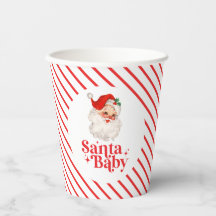 Retro Santa Baby fiesta de bebé de Navidad