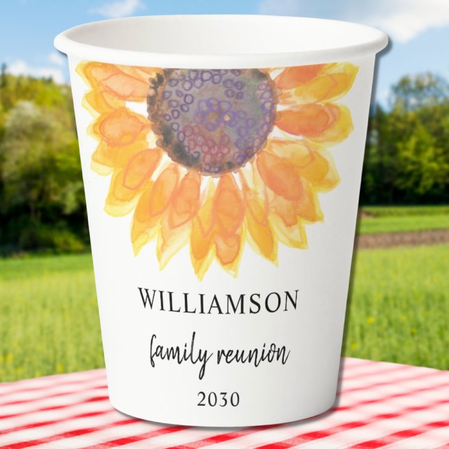 Vasos De Papel Reunión de familia Sunflower (Subido por el creador)
