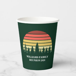 Vasos De Papel Reunión de la familia Personalizado del viaje de a