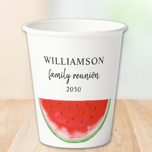 Vasos De Papel Reunión de la familia Watermelon