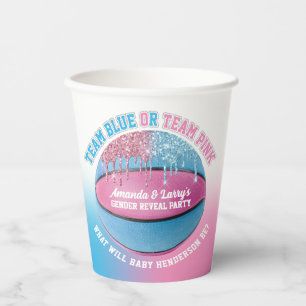 Vasos De Papel Revelación de género de baloncesto