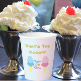 Vasos De Papel Revelación de género de crema de hielo