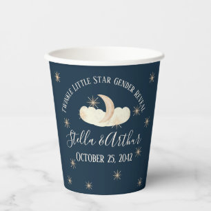 Vasos De Papel Revelación de género de estrella pequeña Twinkle -