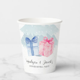 Vasos De Papel Revelación de género de regalos azules o rosas