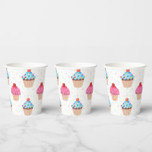 Vasos De Papel Revelación de género de tarta dulce