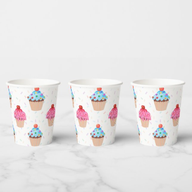 Vasos De Papel Revelación de género de tarta dulce (Multi)