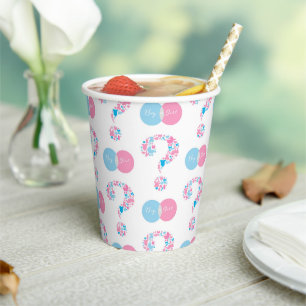 Vasos De Papel Revelación de sexo de niño o Chica