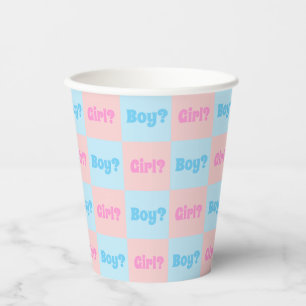 Vasos De Papel Revelación de sexo de niño o Chica