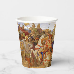 Vasos De Papel Rey Arturo y Caballeros de la Mesa Redonda