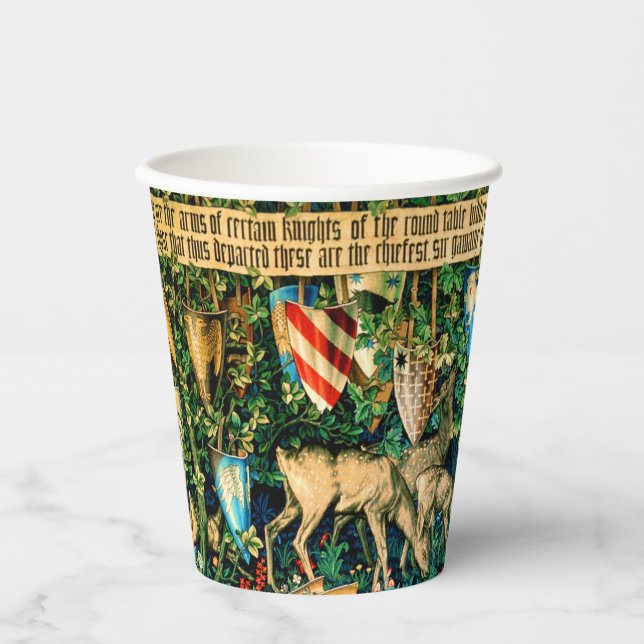 Vasos De Papel Rey Medieval Arthur William Morris (Anverso)