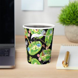 Vasos De Papel RICK AND MORTY™   Patrón de caída a través de port