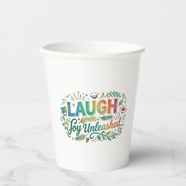 Vasos De Papel Risa Alegría Desatada (Anverso)