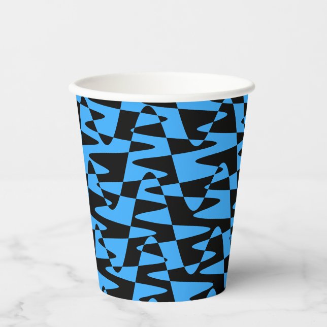 Vasos De Papel rizo retroondulado - azul turquesa: (Anverso)