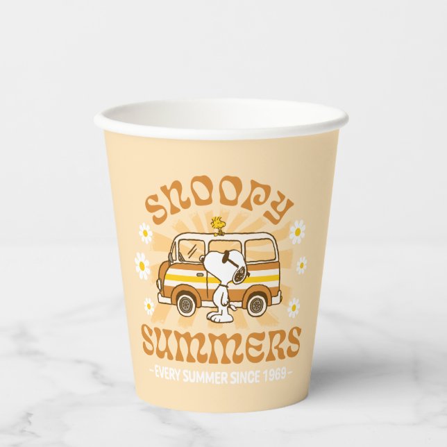 Vasos De Papel Road Trippin | Peanuts Snoopy Summers (Anverso)