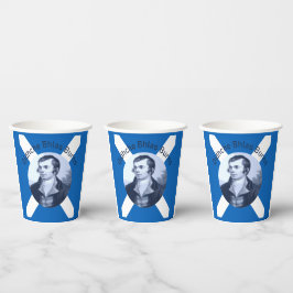Vasos De Papel Robbie Burns - En azul Oidhche Bhlas Burns Saltire