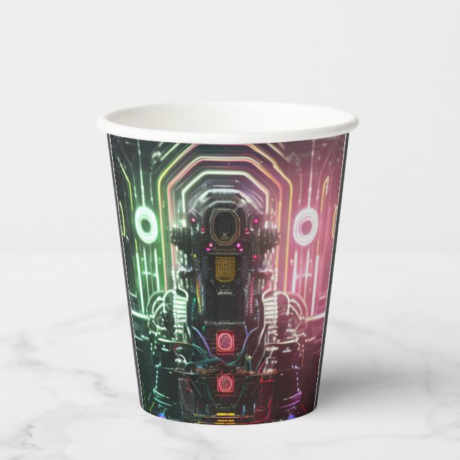 Vasos De Papel Robot 1 tazas de papel (Anverso)