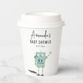 Vasos De Papel Robot boy Baby Shower